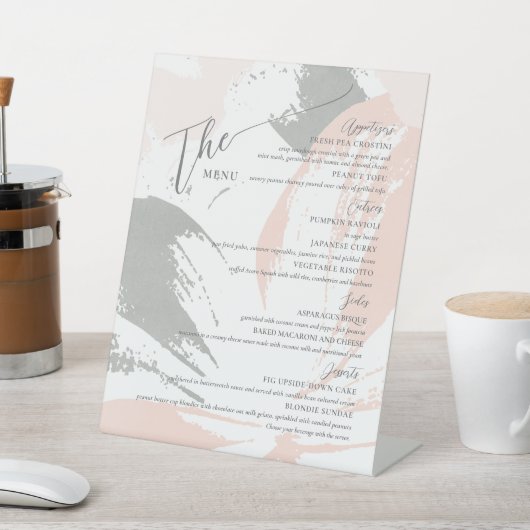 Signe De Table Menu Mariage formel Élégant (In SItu)