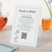 Signe De Table Menu Mariage QR Bloom intemporel (In SItu)