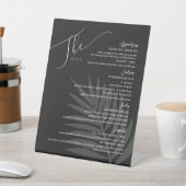 Signe De Table Menu Mariage simple officiel noir blanc gris (In SItu)