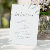 Signe De Table Menu minimal vert bleu poussiéreux script rustique