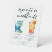 Signe De Table Menu Mocktails Blue Lagoon Summer Sunrise (Recto)