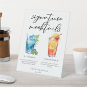 Signe De Table Menu Mocktails Blue Lagoon Summer Sunrise (In SItu)