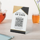 Signe De Table Menu numérique pailleté or (In SItu)