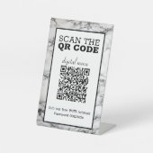 Signe De Table Menu numérique QR Code (Recto)