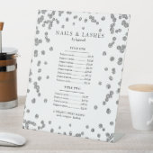 Signe De Table Menu Prix Confetti Parties scintillant Glam argent (In SItu)