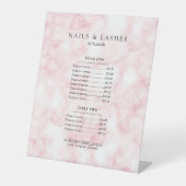 Signe De Table Menu Prix rose Gold Glam Marble (Recto)