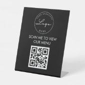 Signe De Table Menu professionnel QR Code sans contact (Recto)