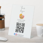 Signe De Table Menu professionnel qr code sans contact (In SItu)
