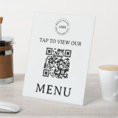 Signe De Table Menu QR Code Restaurant | 8" x 10" (In SItu)