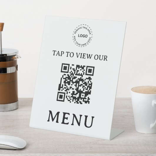Signe De Table Menu QR Code Restaurant | 8" x 10" (In SItu)