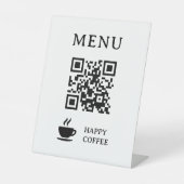 Signe De Table Menu QR Code Restaurant | 8" x 10" (Recto)