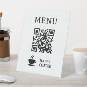 Signe De Table Menu QR Code Restaurant | 8" x 10" (In SItu)