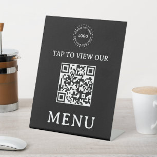 Signe De Table Menu QR Code Restaurant 8" x 10"