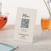 Signe De Table Menu Restaurants modernes Code QR Social Media Sig (In SItu)
