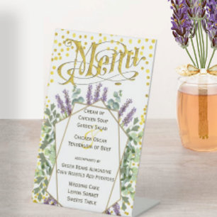 Signe De Table Menu RetroTypographie Abstraite de cadre géométriq