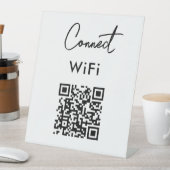Signe De Table Menu sans contact QR Connect WiFi (In SItu)