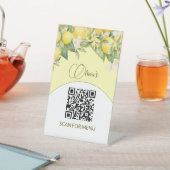 Signe De Table Menu Services QR Code Citron Floral Citrus (In SItu)
