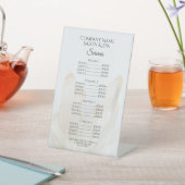 Signe De Table Menu Services Salon Spa de Crystals blancs (In SItu)