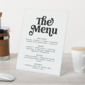 Signe De Table Menu simple minimaliste rétro Mariage (In SItu)