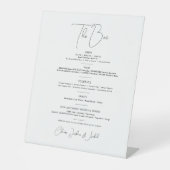 Signe De Table Menu simple simple mono mariage (Recto)