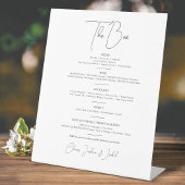 Signe De Table Menu simple simple mono mariage
