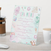 Signe De Table Menu spa Pastel Enfants Pamper Party Menu (In SItu)