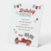 Signe De Table Menu Thématique Race Car (Recto)