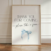 Signe De Table Merci bleu roux pour le caisson à venir