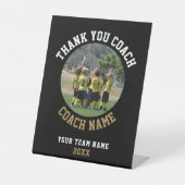 Signe De Table Merci Coach Nom de l'équipe Photo (Recto)