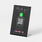 Signe De Table Merci de code QR de l'application Cash pour payer (Recto)