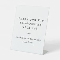 Merci de mariage personnalisé Retro White