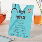 Signe De Table Merci infirmière et carte de médecin (In SItu)