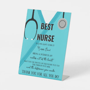 Signe De Table Merci infirmière et carte de médecin