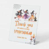 Signe De Table Merci pour les sorcières d'Halloween à venir Anniv (Recto)