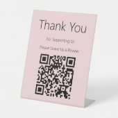 Signe De Table Merci rose S'il vous plaît laissez-nous un comment (Recto)