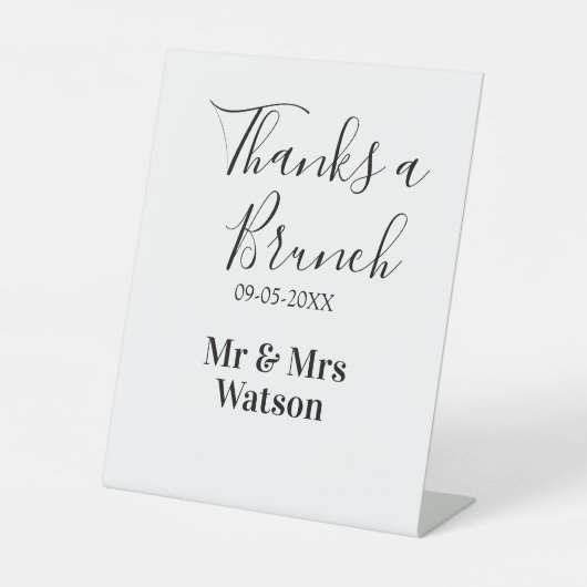 Signe De Table Merci un brunch post mariage nom date simple (Recto)