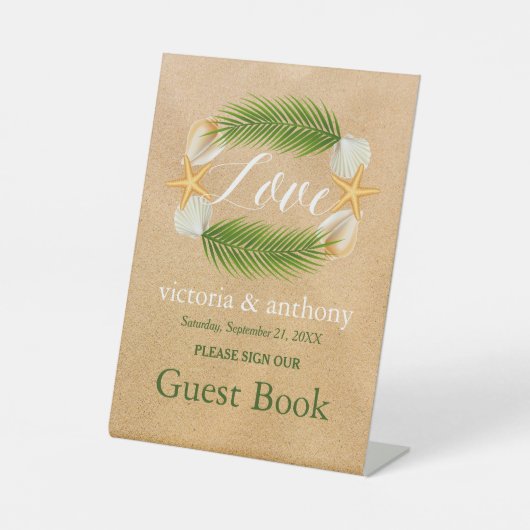 Signe De Table Mercredi de plage de sable de la couronne tropical (Recto)