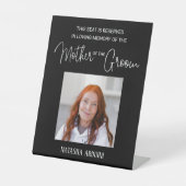 Signe De Table Mère de Groom Photo Mariage noir