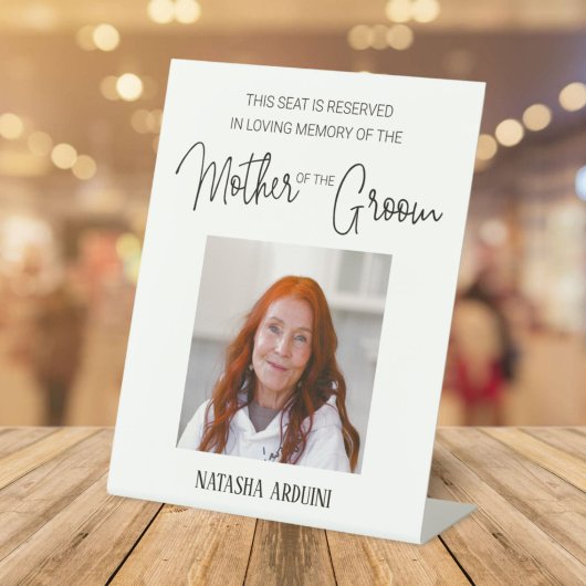Signe De Table Mère de Groom Photo Mariage réservé