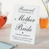 Signe De Table Mère de l'épouse Réservé Siège Mariage commémorati (In SItu)