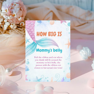 Signe De Table Mermaid How Big is maman's ventre Baby shower jeu