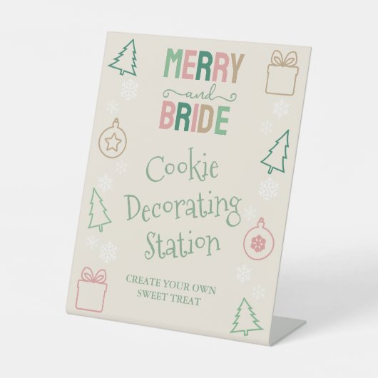 Signe De Table Merry & Bride Décoration de biscuits Mariage (Recto)