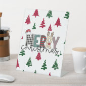 Signe De Table MERRY Christmas” Festive Pedestal Sign (In SItu)