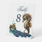 Signe De Table Merveilleux petit hippocampe à vapeur. (Recto)