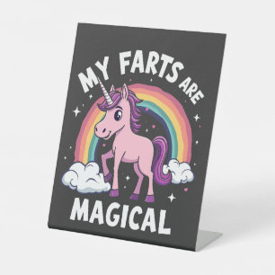Signe De Table Mes Farts sont Magique Funny Unicorn Arc-en-ciel