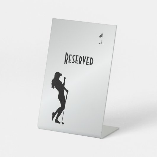 Signe De Table Mesdames Golfer Réservé (Recto)