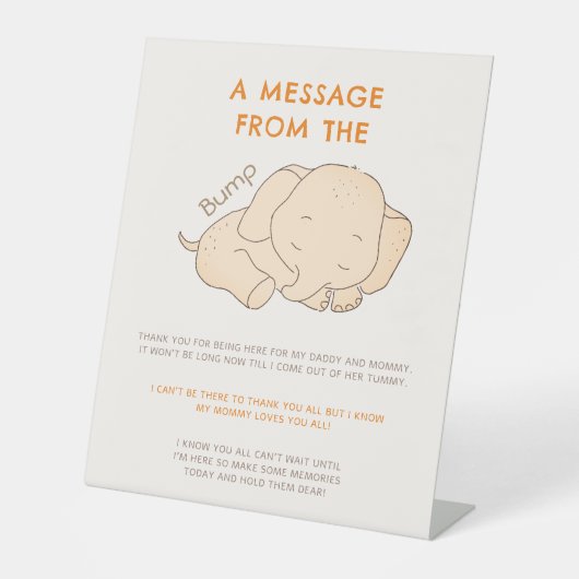 Signe De Table Message de la bosse (Recto)