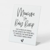 Signe De Table Mesurer Le Baby shower Bump Bump Jeu Signal (Recto)