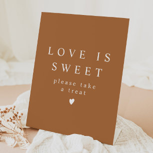Signe De Table MIA Boho Terracotta Love is Sweet Take a Treat