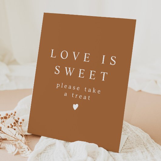 Signe De Table MIA Boho Terracotta Love is Sweet Take a Treat